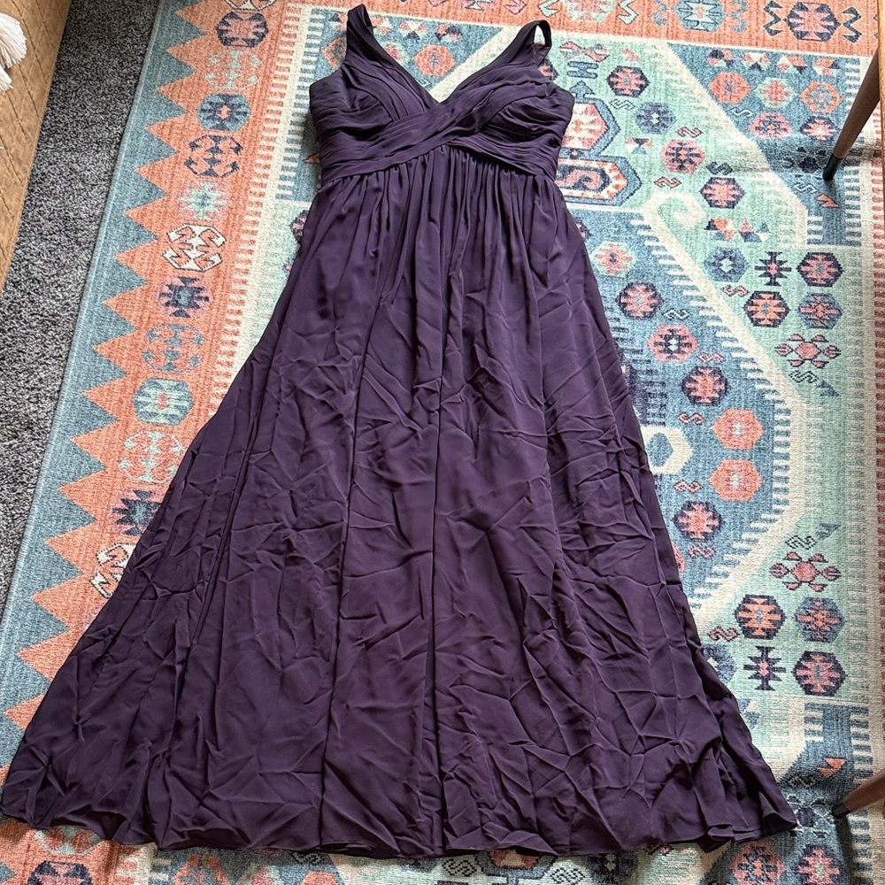 Bill Levkoff Plum Bridesmaid Dress